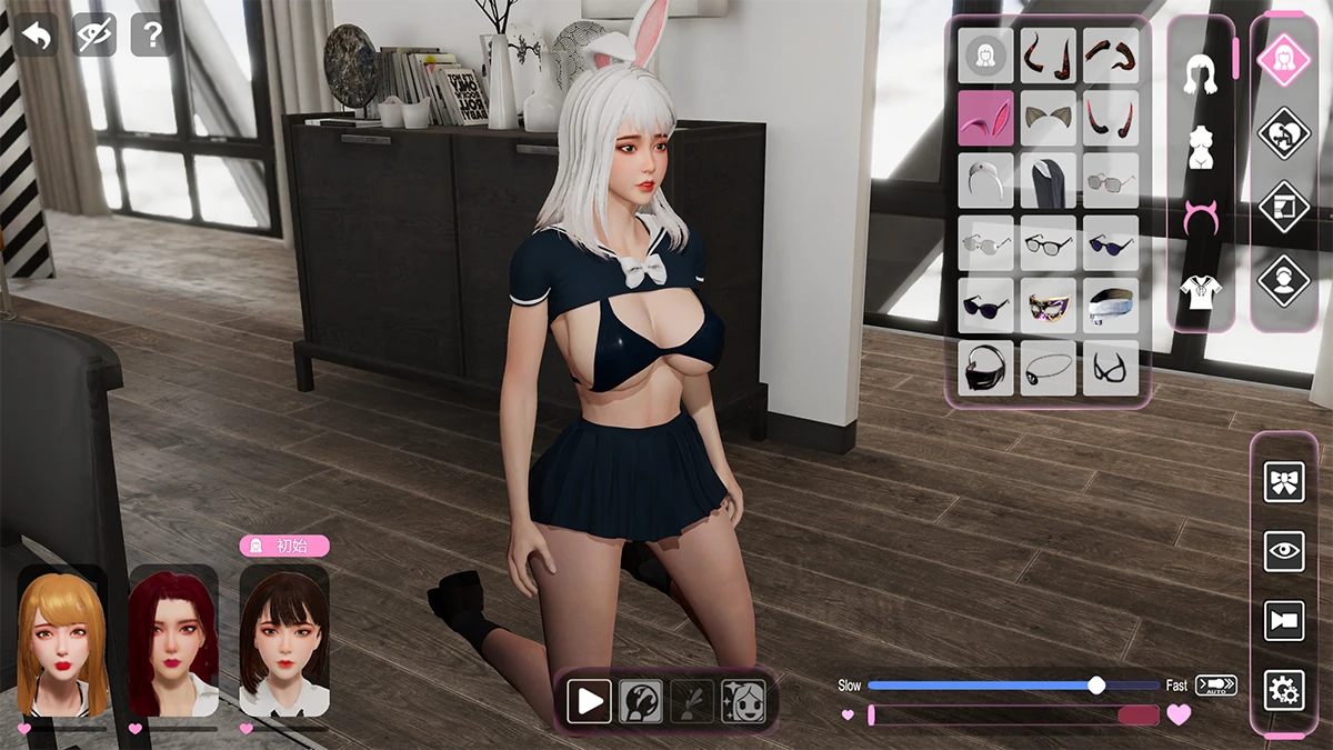 图片[5]-PC电脑版【自由精品/动态/SLG/CV】雪山别墅与三个妹子 步-小强游戏